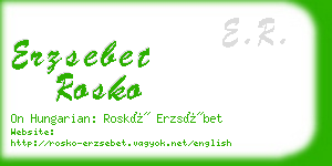 erzsebet rosko business card